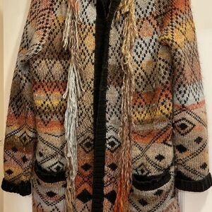Multicolor Geometric Women's Cardigan